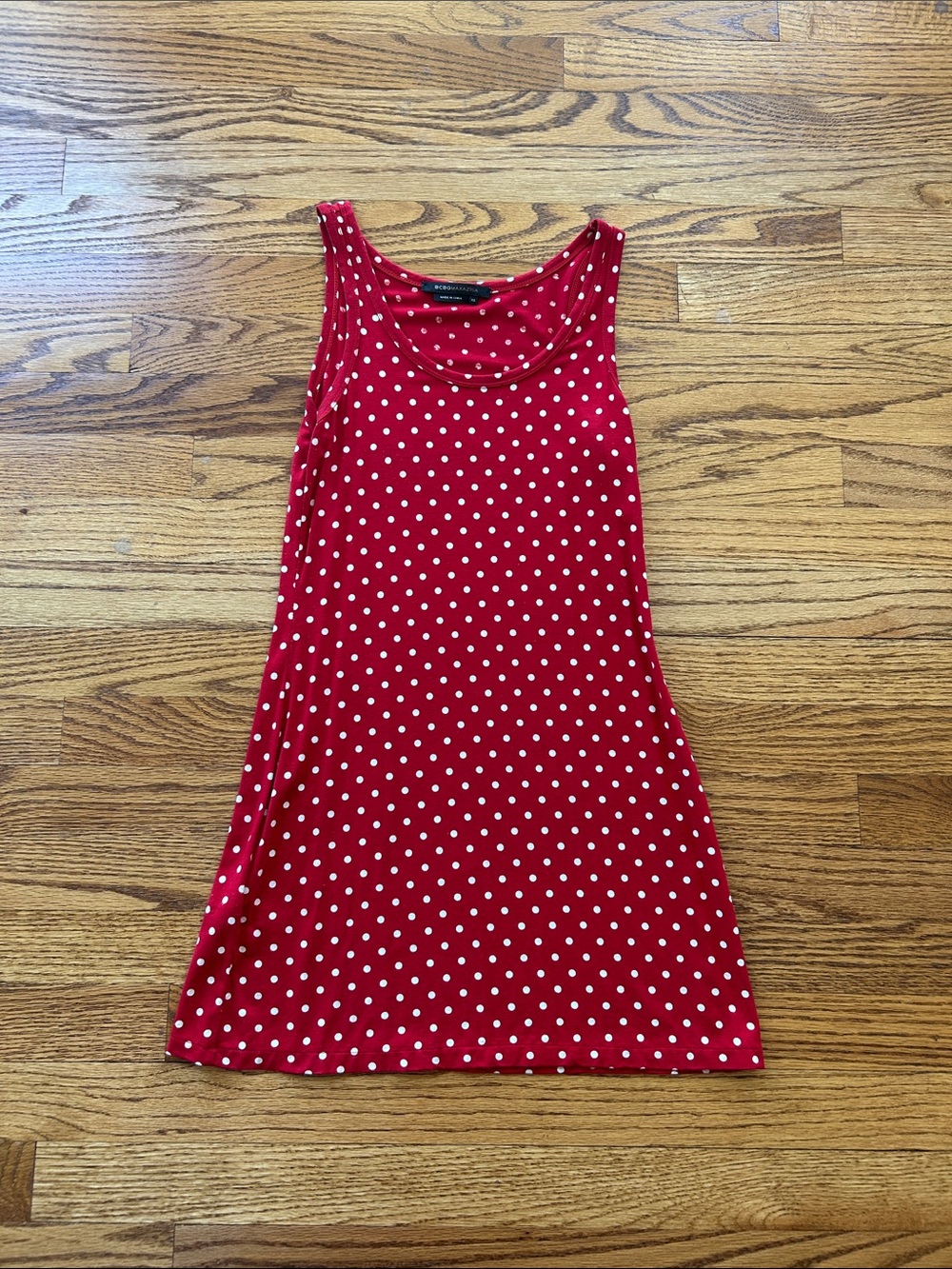 Vintage BCBGMaxAzria Long Polka Dotted Tank Top Size XS